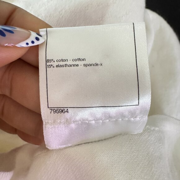 Chanel Women's White Cotton Pique Knit Zipper Sleeveless Tank Dress Size 36 - Picture 8 of 9